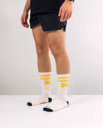 Michigan Wolverines | Vintage | NCAA Mens and Womens Soft Cotton Sock