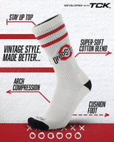 TCK socks Vintage Ohio State Buckeyes Socks NCAA Socks For Men and Womens Soft Cotton Sock