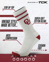 Oklahoma Sooners | Vintage | NCAA Mens and Womens Soft Cotton Sock