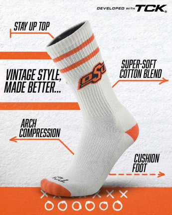Oklahoma State Cowboys | Vintage | NCAA Mens and Womens Soft Cotton Sock
