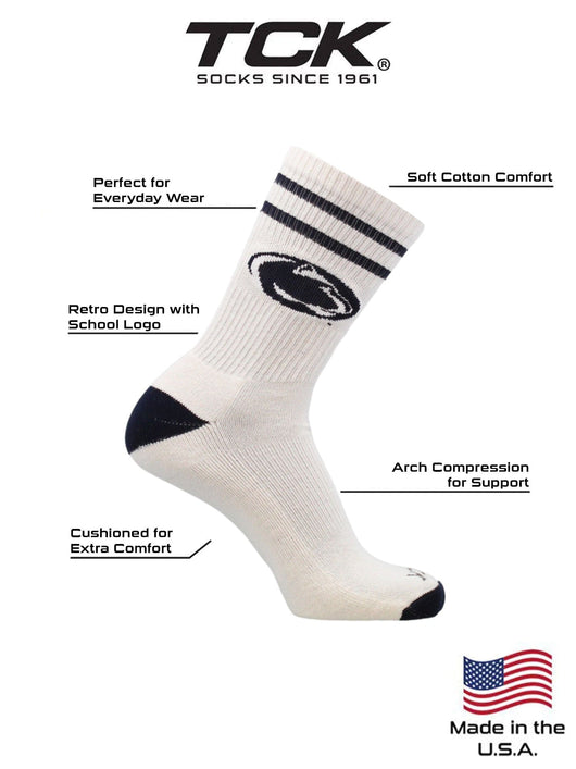 TCK socks Vintage Penn State Nittany Lions Socks NCAA Socks For Men and Womens Soft Cotton Sock