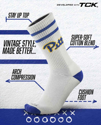 Pittsburgh Panthers | Vintage | NCAA Mens and Womens Soft Cotton Sock