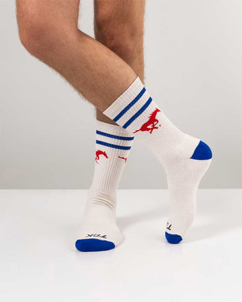SMU Mustangs | Vintage | NCAA Mens and Womens Soft Cotton Sock