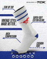 SMU Mustangs | Vintage | NCAA Mens and Womens Soft Cotton Sock