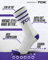 TCU Horned Frogs | Vintage | NCAA Mens and Womens Soft Cotton Sock