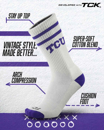 TCU Horned Frogs | Vintage | NCAA Mens and Womens Soft Cotton Sock