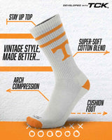 Tennessee Volunteers | Vintage | NCAA Mens and Womens Soft Cotton Sock