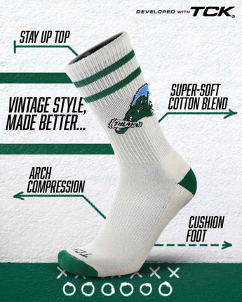 Tulane Green Wave | Vintage | NCAA Mens and Womens Soft Cotton Sock