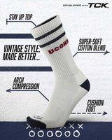 UConn Huskies | Vintage | NCAA Mens and Womens Soft Cotton Sock
