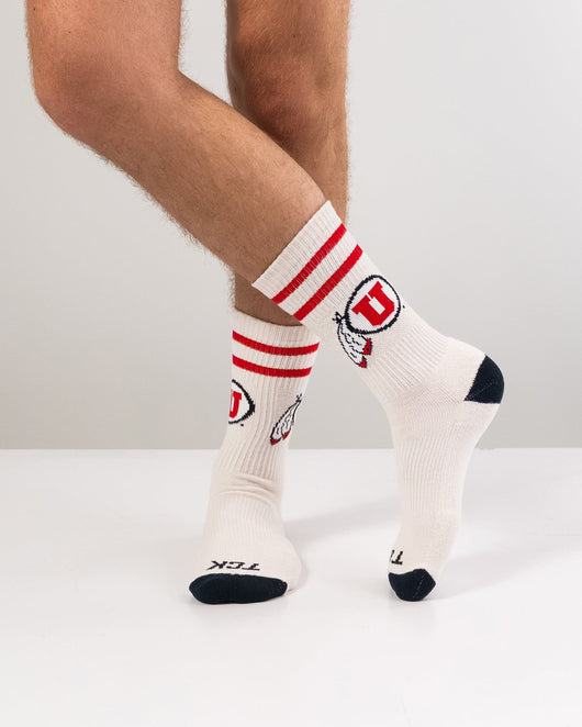 TCK socks Vintage Utah Utes Socks NCAA Socks For Men and Womens Soft Cotton Sock