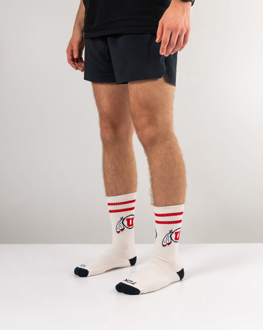 TCK socks Vintage Utah Utes Socks NCAA Socks For Men and Womens Soft Cotton Sock