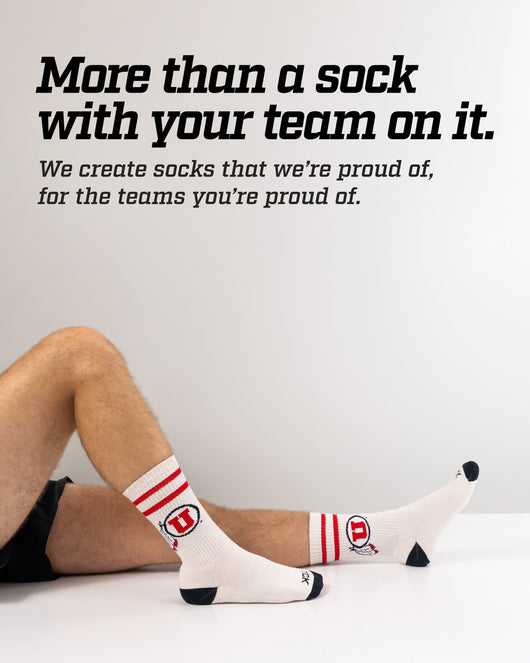 TCK socks Vintage Utah Utes Socks NCAA Socks For Men and Womens Soft Cotton Sock