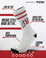 Utah Utes | Vintage | NCAA Mens and Womens Soft Cotton Sock