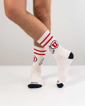Utah Utes | Vintage | NCAA Mens and Womens Soft Cotton Sock