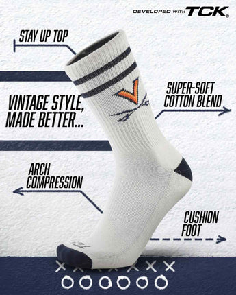 Virginia Cavaliers | Vintage | NCAA Mens and Womens Soft Cotton Sock