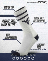 West Virginia Mountaineers | Vintage | NCAA Mens and Womens Soft Cotton Sock