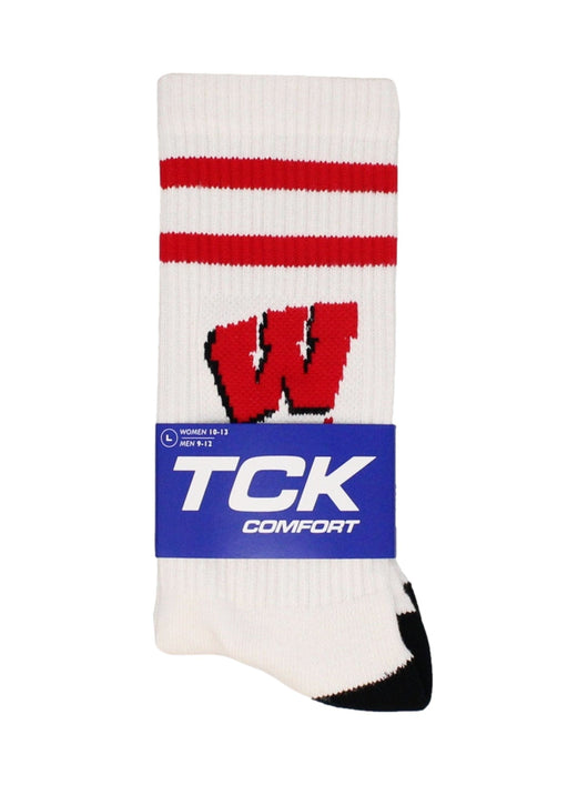 TCK socks Vintage Wisconsin Badgers Socks NCAA Socks For Men and Womens Soft Cotton Sock