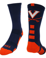TCK socks Virginia Cavaliers Baseline Crew USA Made