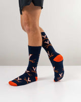 TCK socks Virginia Cavaliers Mayhem Crew Socks (Made in USA)