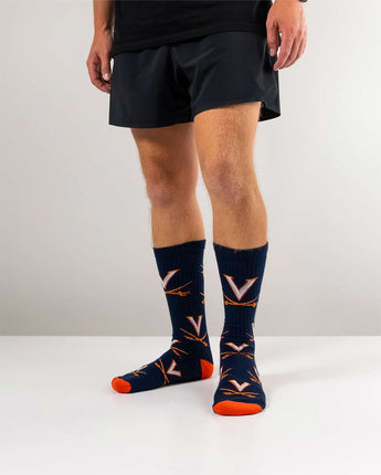 TCK socks Virginia Cavaliers Mayhem Crew Socks (Made in USA)