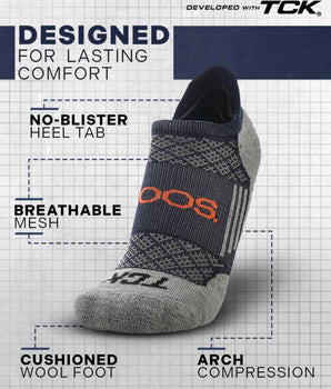 TCK socks Virginia Cavaliers Tour No Show Tab Socks - Made in USA