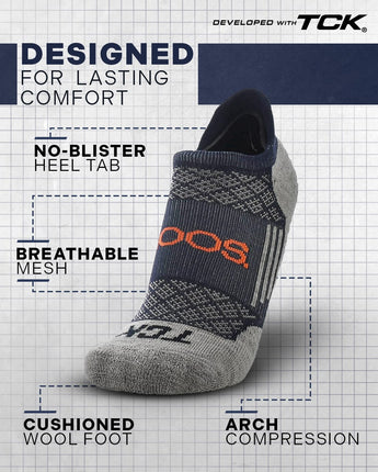TCK socks Virginia Cavaliers Tour No Show Tab Socks - Made in USA
