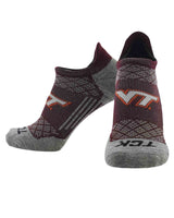 TCK socks Virginia Tech Hokies / Large Virginia Tech Hokies Tour No Show Tab Socks - Made in USA