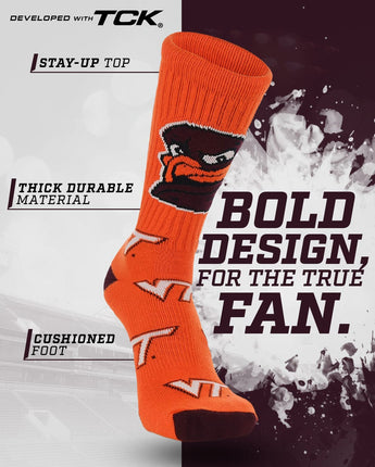 Virginia Tech Hokies Mayhem Crew Socks (Made in USA)