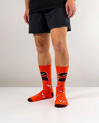 TCK socks Virginia Tech Hokies Mayhem Crew Socks (Made in USA)