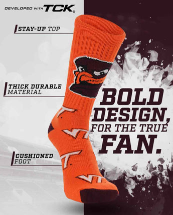 TCK socks Virginia Tech Hokies Mayhem Crew Socks (Made in USA)