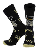 TCK socks Wake Forest Black/Vegas Gold / Large Wake Forest Demon Deacons Mayhem Crew Socks (Made in USA)