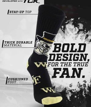 TCK socks Wake Forest Demon Deacons Mayhem Crew Socks (Made in USA)