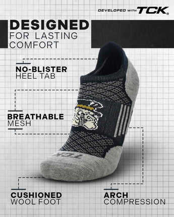TCK socks Wake Forest Demon Deacons No Show Tour Socks - Made in USA