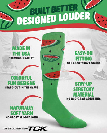 TCK socks Watermelon Athletic Knee High Socks