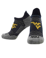 TCK socks West Virginia Mountaineers / Large West Virginia Mountaineers Tour No Show Tab Socks - Made in USA