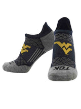 TCK socks West Virginia Mountaineers / Large West Virginia Mountaineers Tour No Show Tab Socks - Made in USA