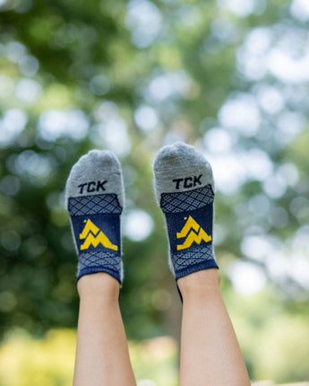 West Virginia Mountaineers Tour No Show Tab Socks - Made in USA
