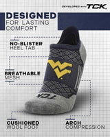 TCK socks West Virginia Mountaineers Tour No Show Tab Socks - Made in USA