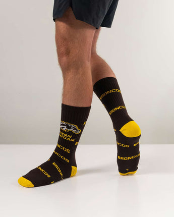 TCK socks Western Michigan Broncos Mayhem Crew Socks (Made in USA)