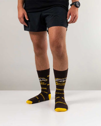 TCK socks Western Michigan Broncos Mayhem Crew Socks (Made in USA)