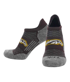TCK socks Western Michigan Broncos / Medium Western Michigan Broncos Tour No Show Tab Socks - Made in USA