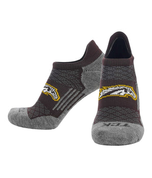 TCK socks Western Michigan Broncos Tour No Show Tab Socks - Made in USA