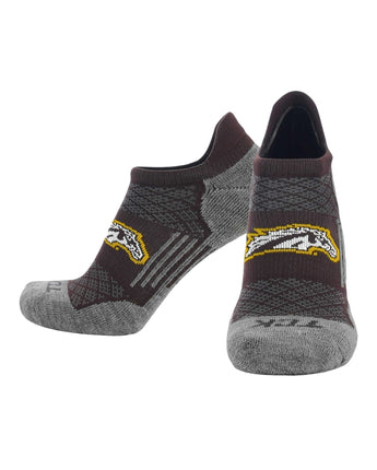 TCK socks Western Michigan Broncos Tour No Show Tab Socks - Made in USA