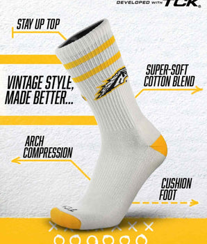 TCK socks Western Michigan Broncos | Vintage | NCAA Mens and Womens Soft Cotton Sock