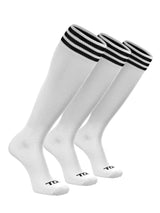 TCK socks White/Black 3-Pack / X-Small Prosport Trio Striped Socks