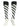TCK socks White/Black/Black / Medium Candy Stripe Knee High Softball Socks