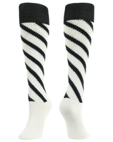TCK socks White/Black/Black / Medium Candy Stripe Knee High Softball Socks
