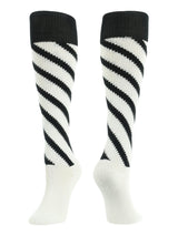 TCK socks White/Black/Black / Medium Candy Stripe Knee High Softball Socks
