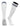 TCK socks White Black / Large Euro Style 3 Stripe Soccer Socks With Fold Down Top