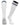 TCK socks White Black / Large Euro Style 3 Stripe Soccer Socks With Fold Down Top